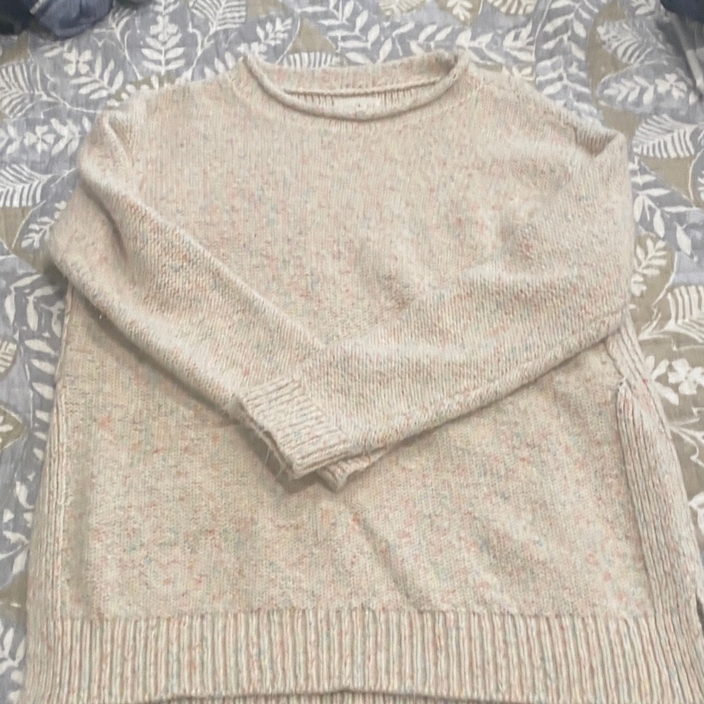 Lou & Grey Speckled Cream Sweater